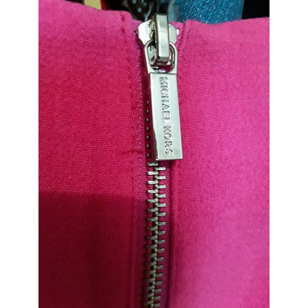 NWT Michael Kors Sz 4 Dress Magenta Pink & Black Fitted - Picture 3 of 7